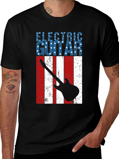 Electric Guitar American Flag T-Shirt