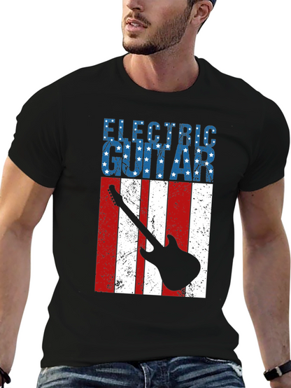 Electric Guitar American Flag T-Shirt