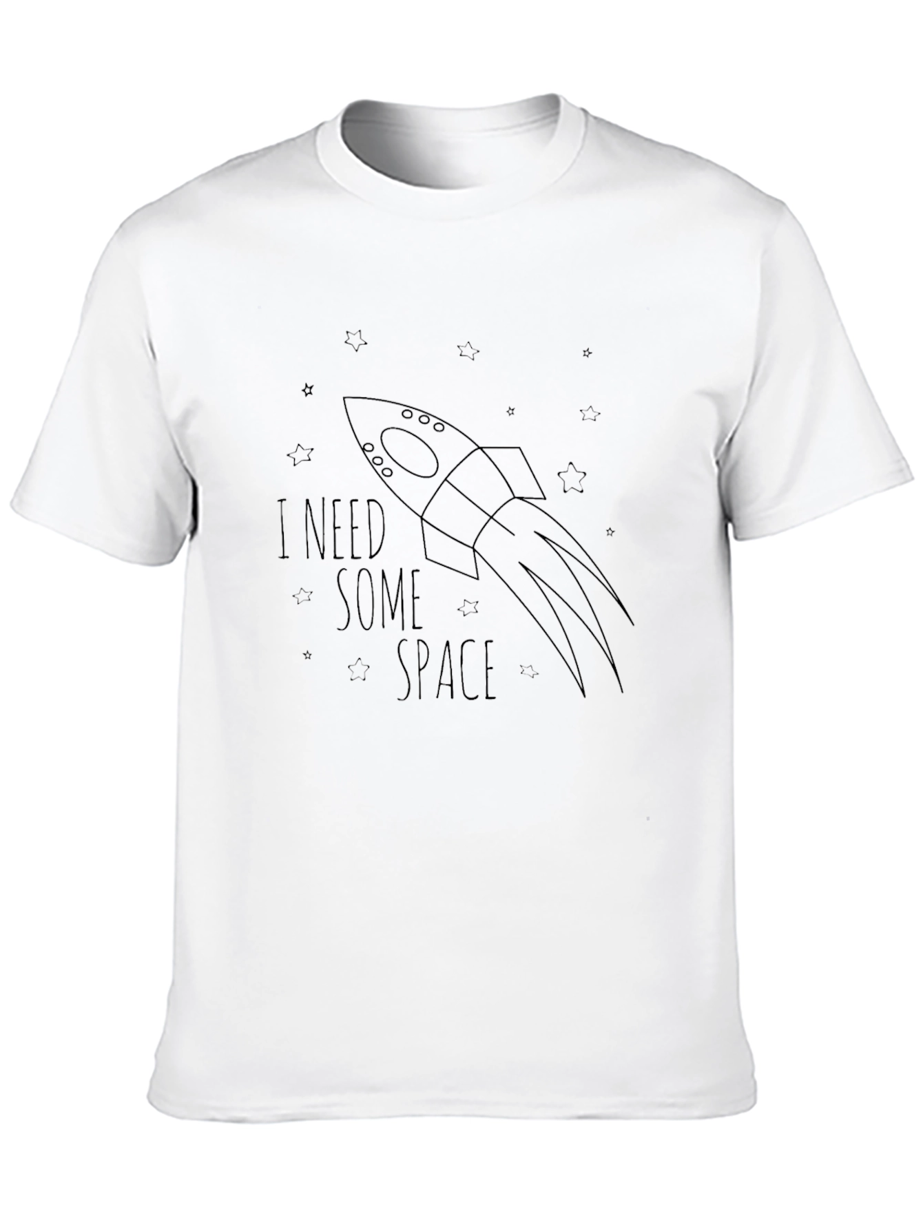 I Need Some Space Graphic Tee - Black Cotton