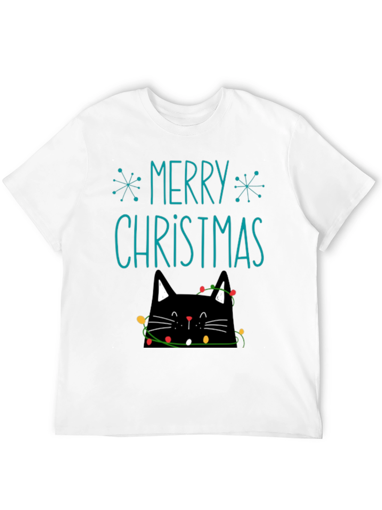 Merry Christmas Cat T-Shirt - Holiday Festive Tee