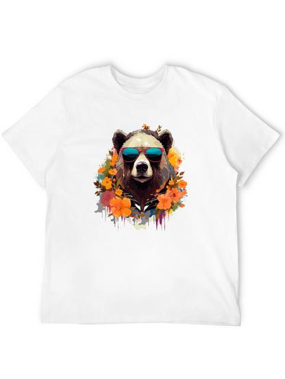 Cool Bear Graphic Tee - Stylish Animal Print T-Shirt
