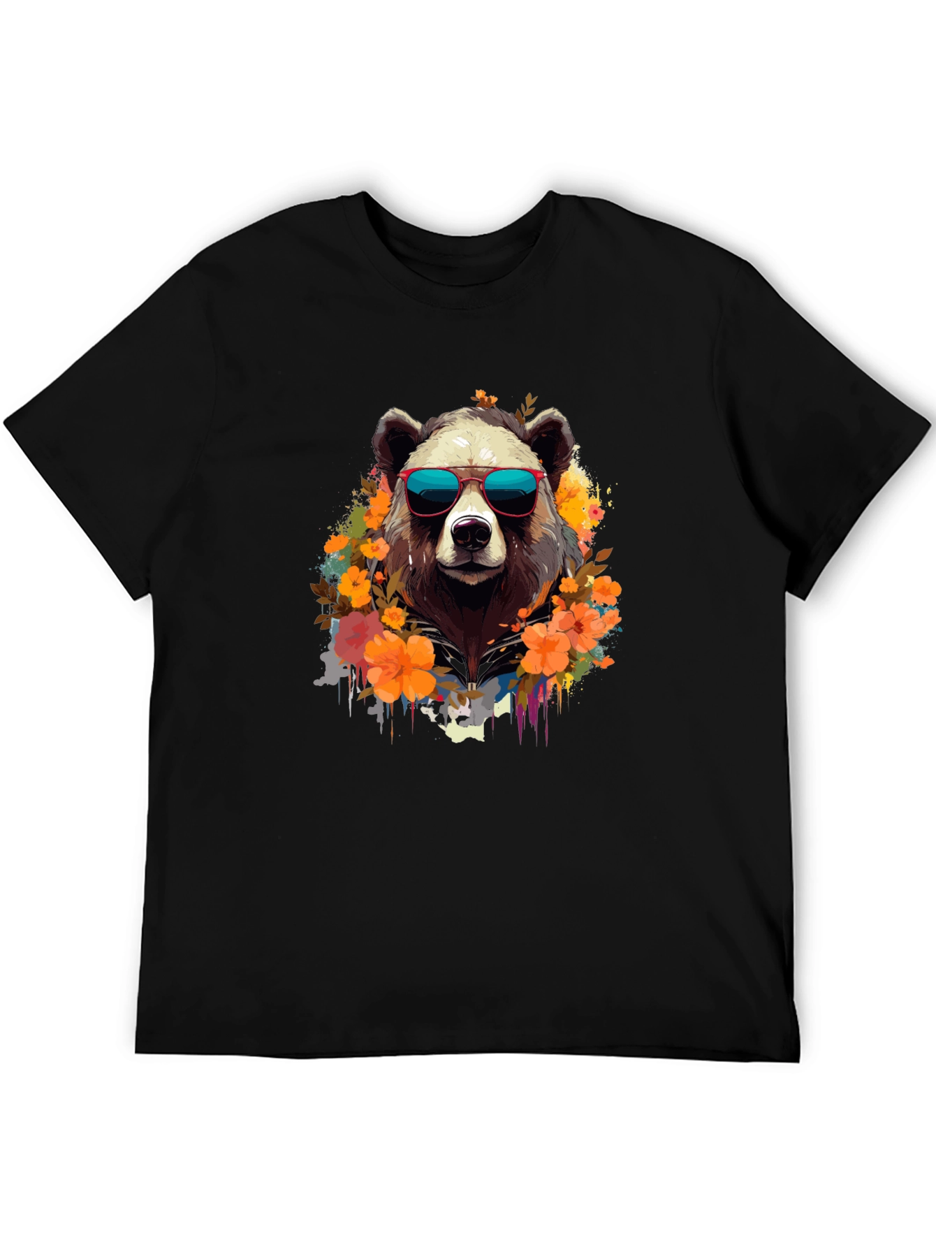 Cool Bear Graphic Tee - Stylish Animal Print T-Shirt