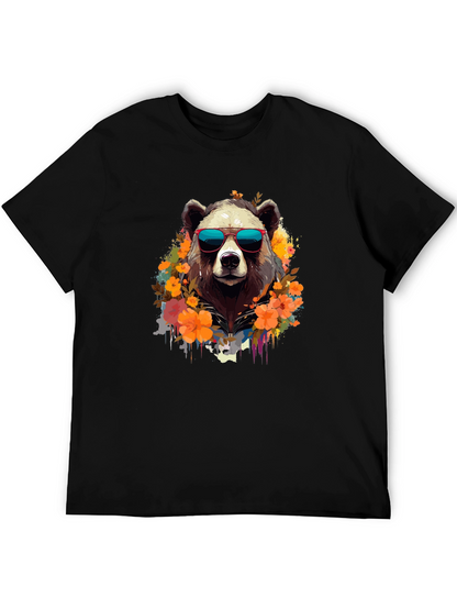 Cool Bear Graphic Tee - Stylish Animal Print T-Shirt