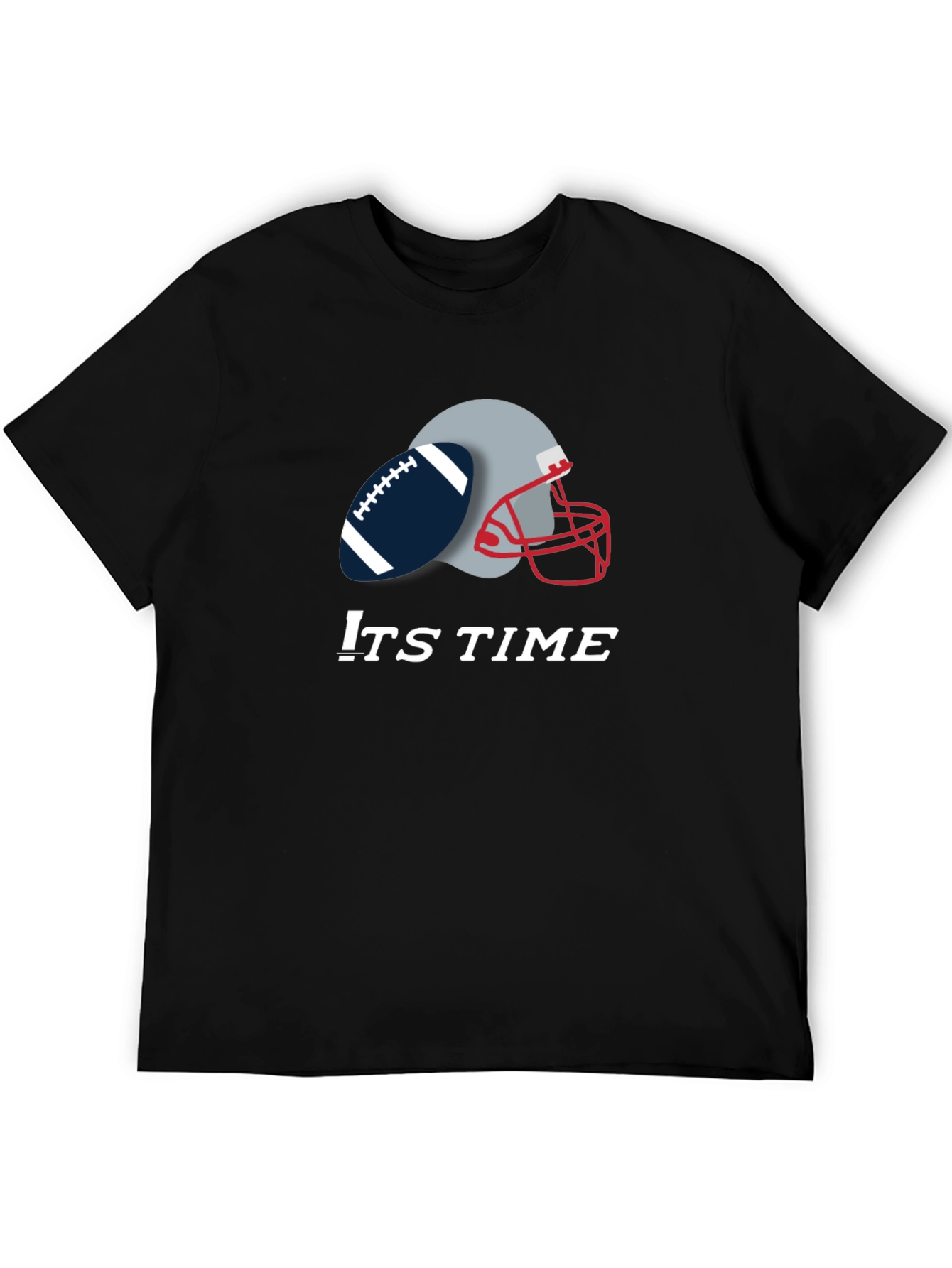 Its Time Football Graphic Tee - Black