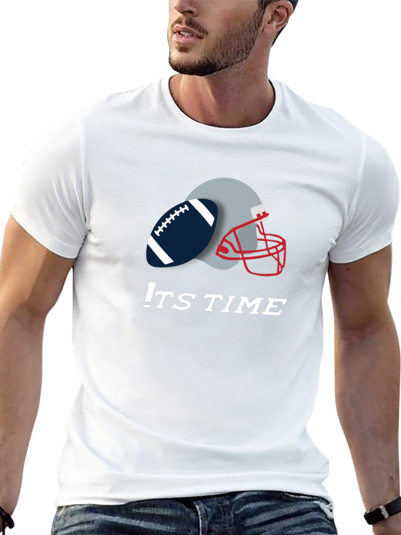Its Time Football Graphic Tee - Black