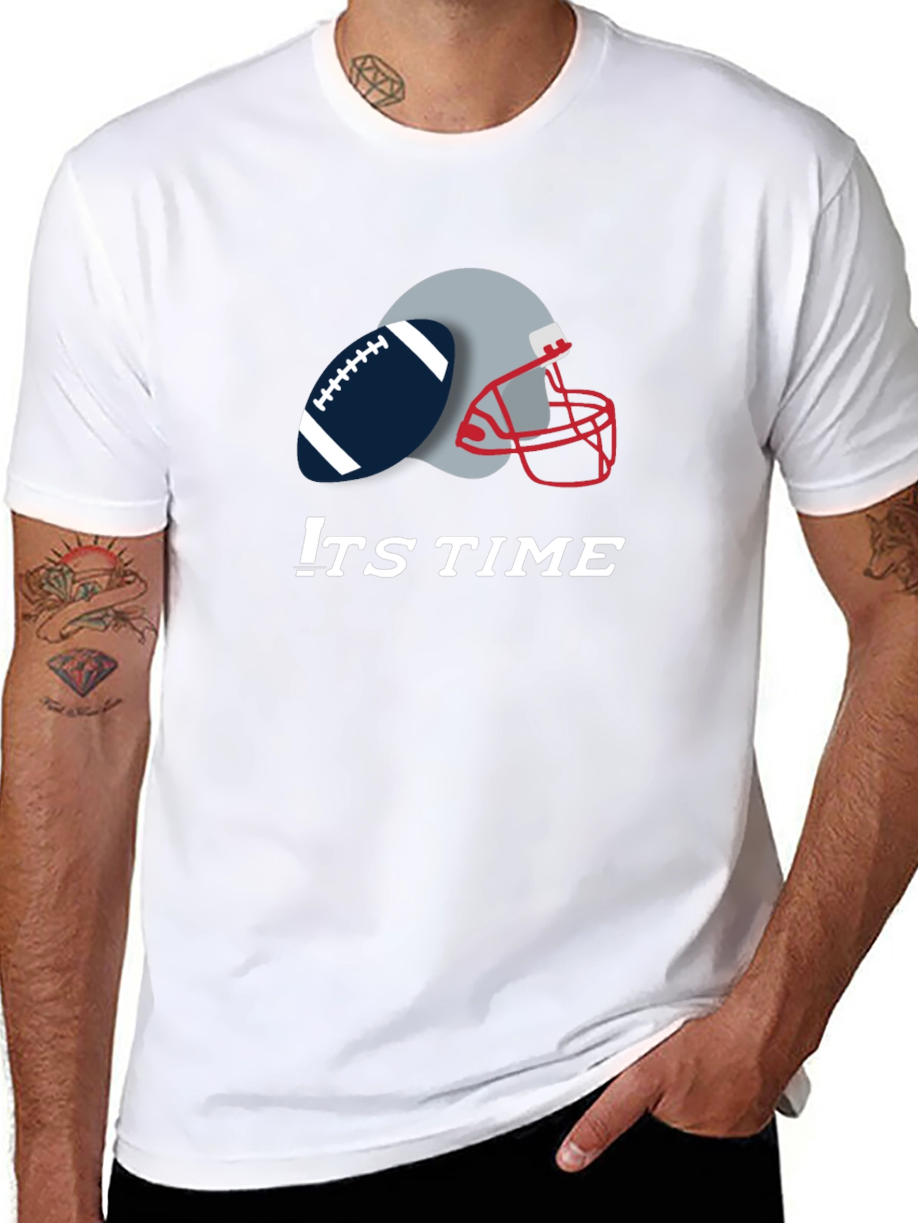 Its Time Football Graphic Tee - Black