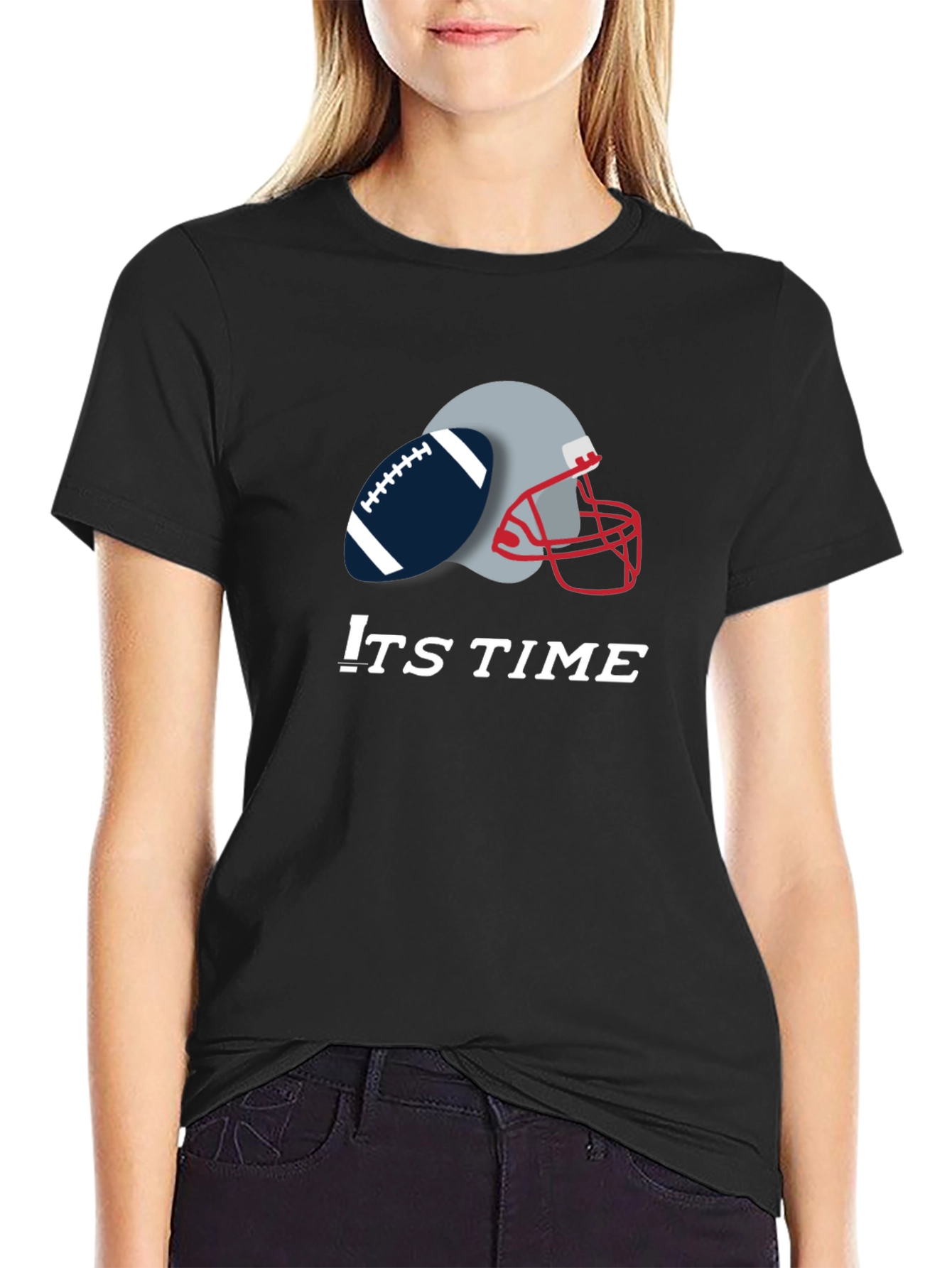 Its Time Football Graphic Tee - Black