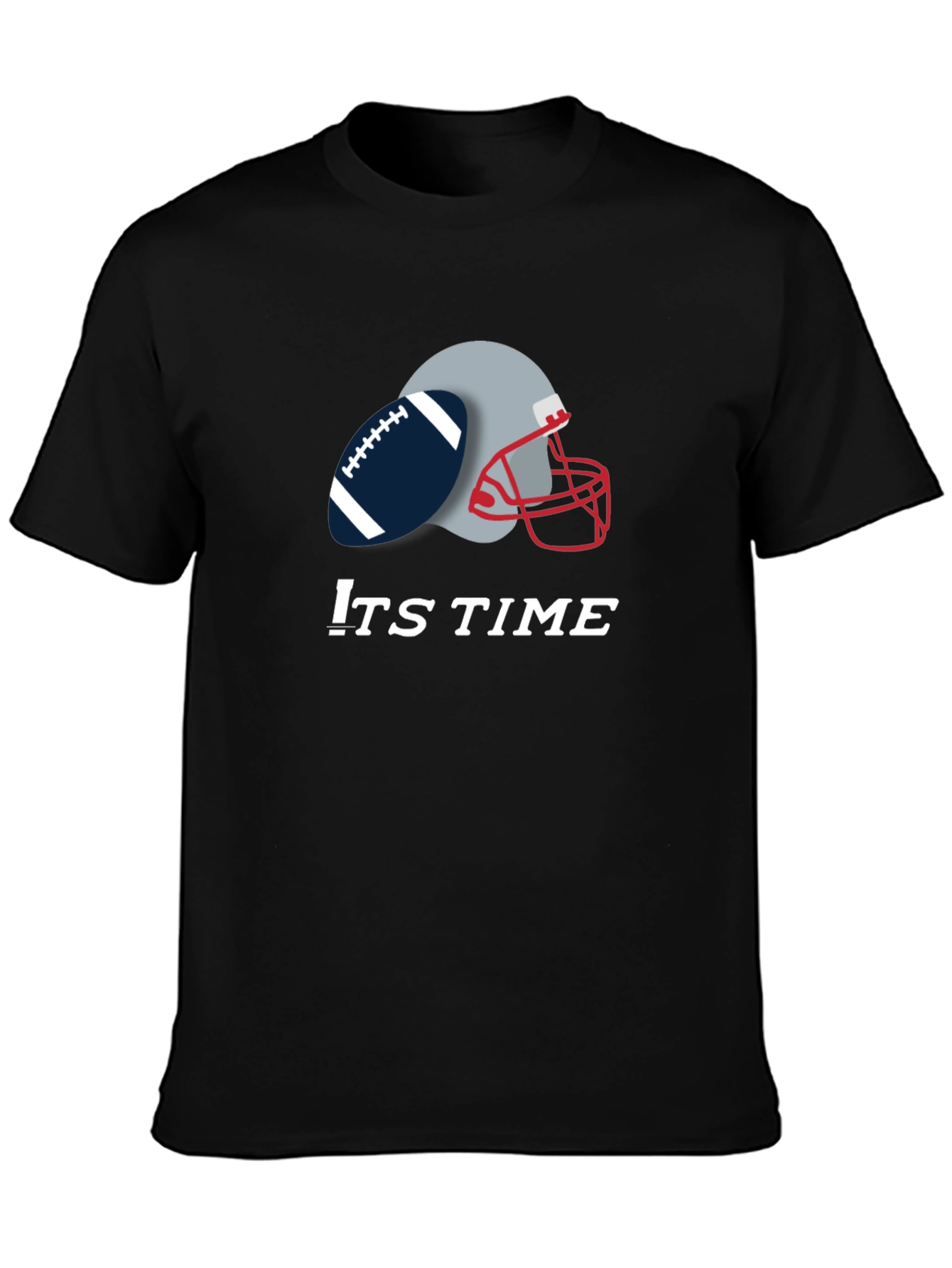 Its Time Football Graphic Tee - Black