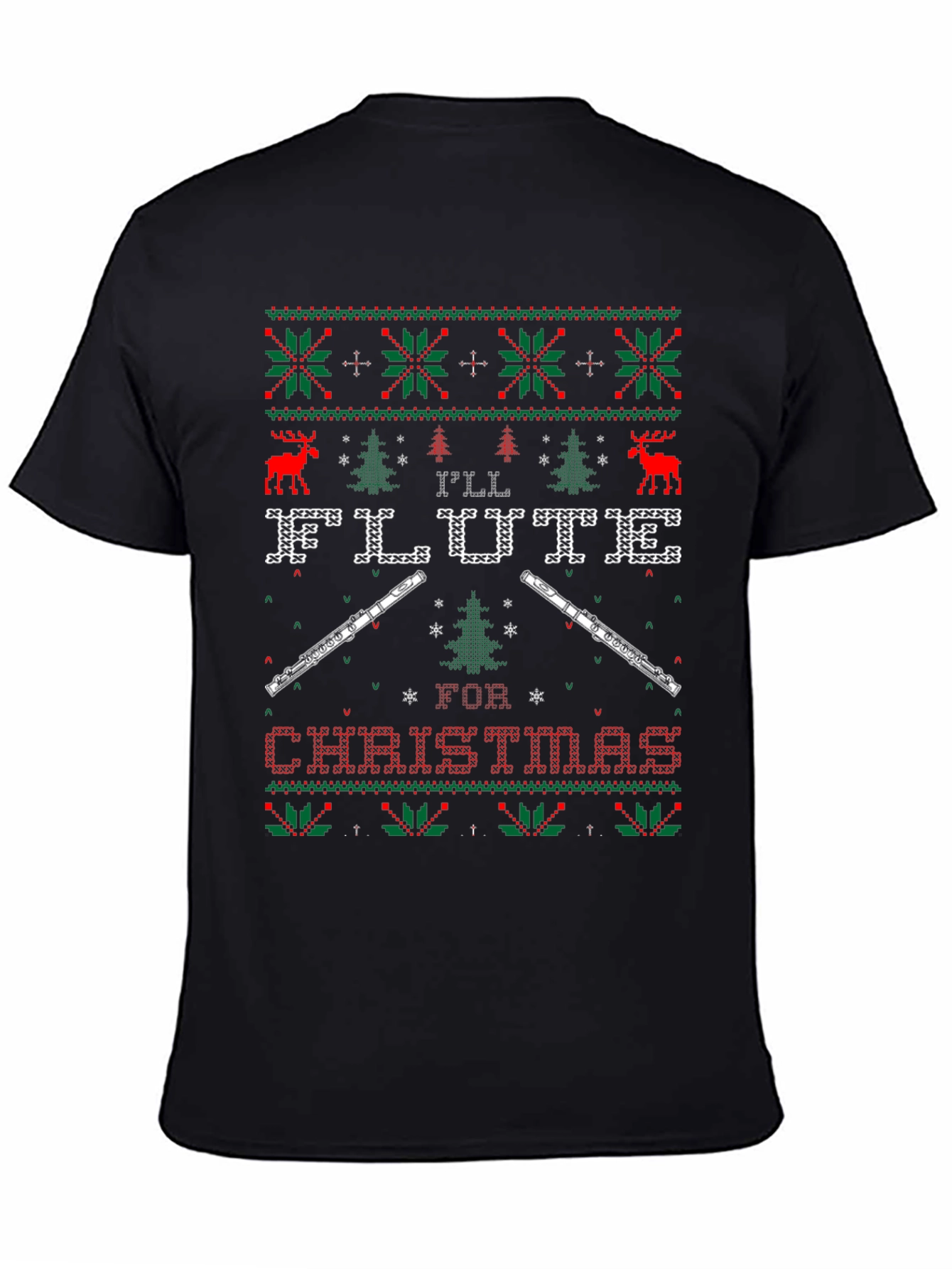 Flute Ugly Christmas Sweater T-Shirt