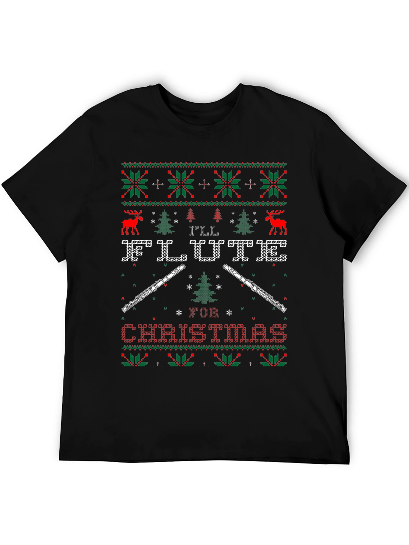 Flute Ugly Christmas Sweater T-Shirt