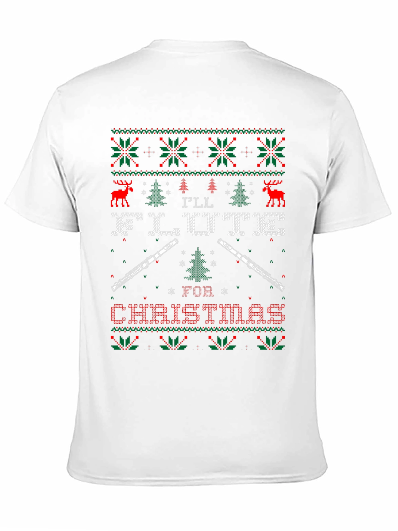 Flute Ugly Christmas Sweater T-Shirt