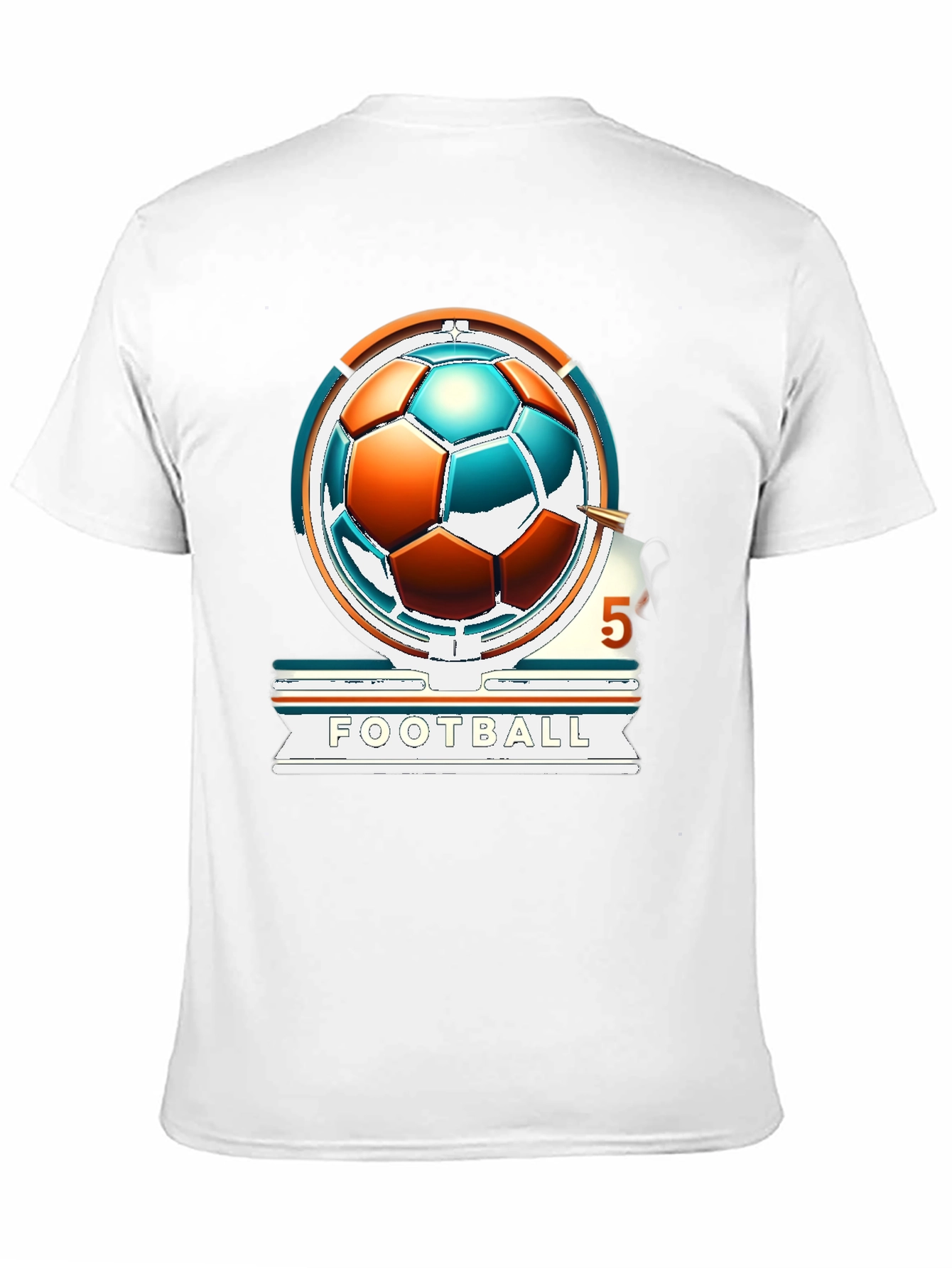 Football Graphic T-Shirt - Black Cotton Tee