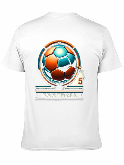 Football Graphic T-Shirt - Black Cotton Tee