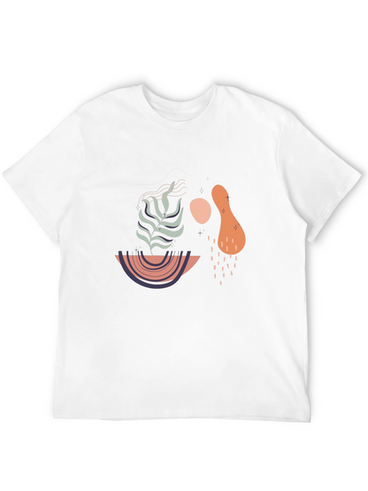 Abstract Graphic Print T-Shirt - Modern Art Tee