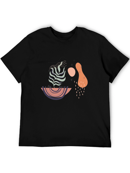Abstract Graphic Print T-Shirt - Modern Art Tee