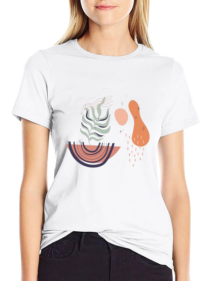Abstract Graphic Print T-Shirt - Modern Art Tee