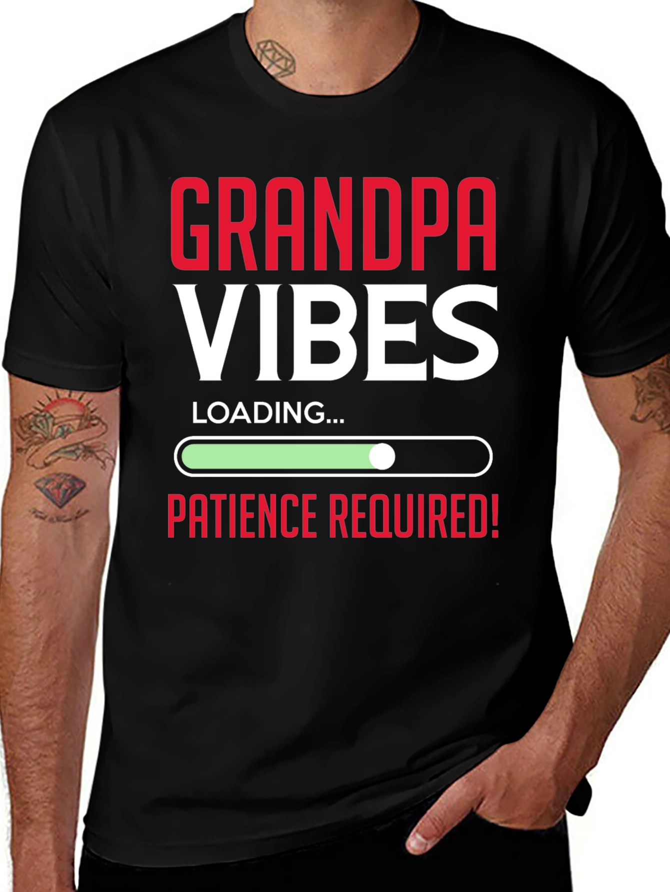 Grandpa Vibes Loading Graphic T-Shirt