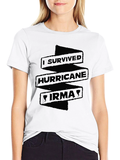 I Survived Hurricane Irma Black T-Shirt