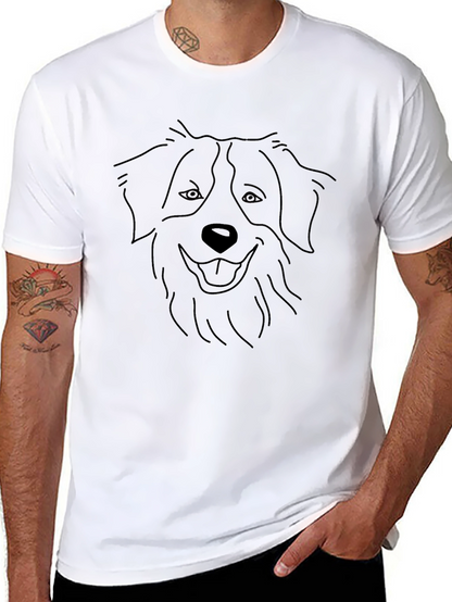 Dog Outline Graphic Tee - Black Unisex T-Shirt