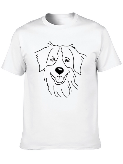 Dog Outline Graphic Tee - Black Unisex T-Shirt