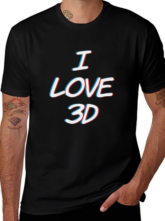 I Love 3D T-Shirt - Anaglyph Style