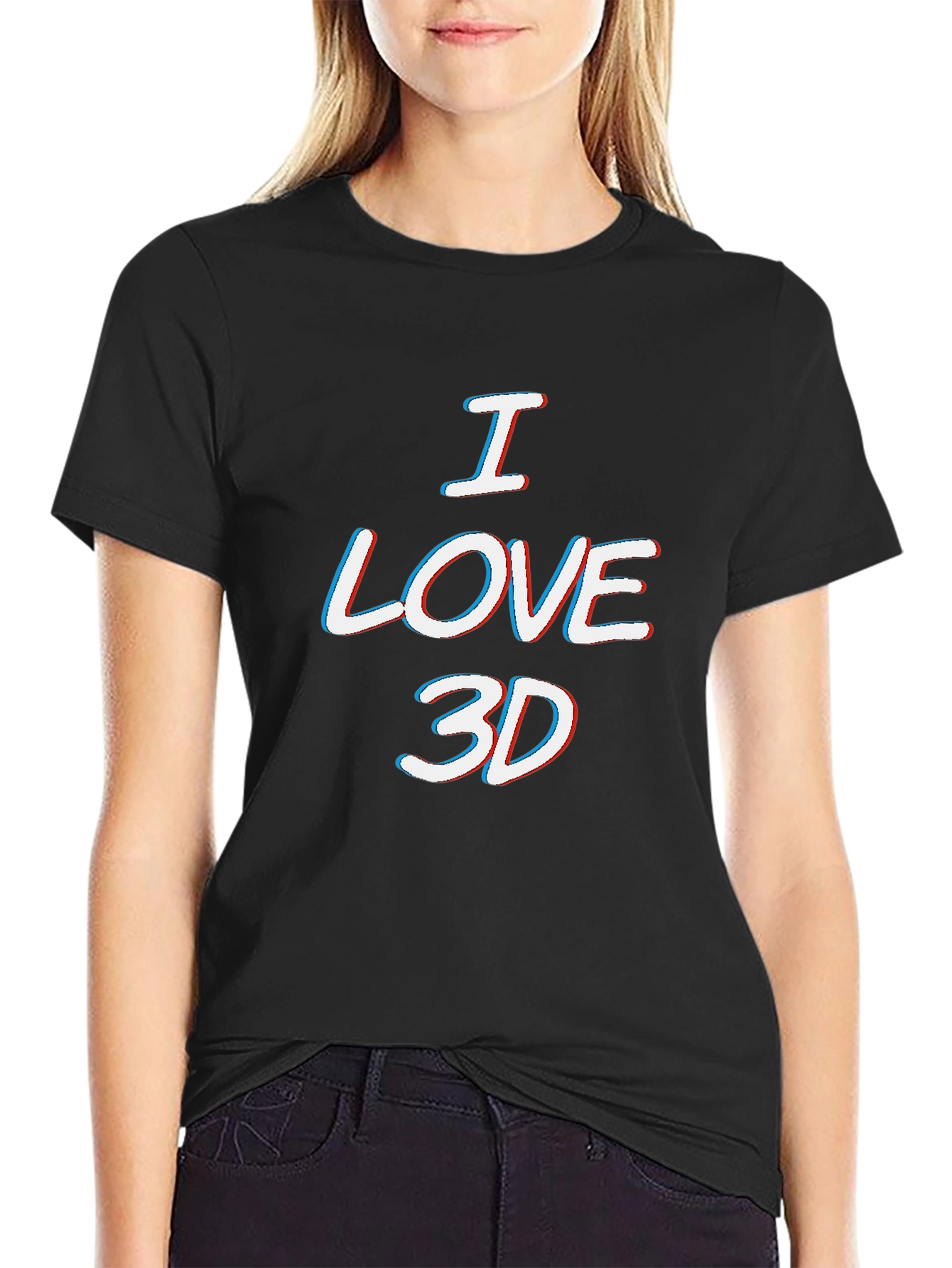 I Love 3D T-Shirt - Anaglyph Style