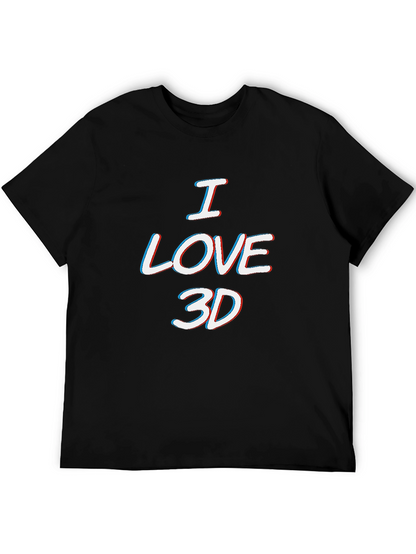 I Love 3D T-Shirt - Anaglyph Style