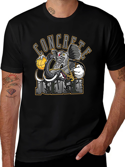 Concrete Jungle Elephant Sneaker Black T-Shirt