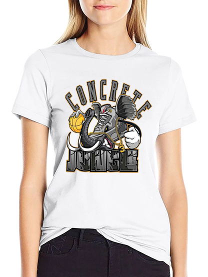 Concrete Jungle Elephant Sneaker Black T-Shirt