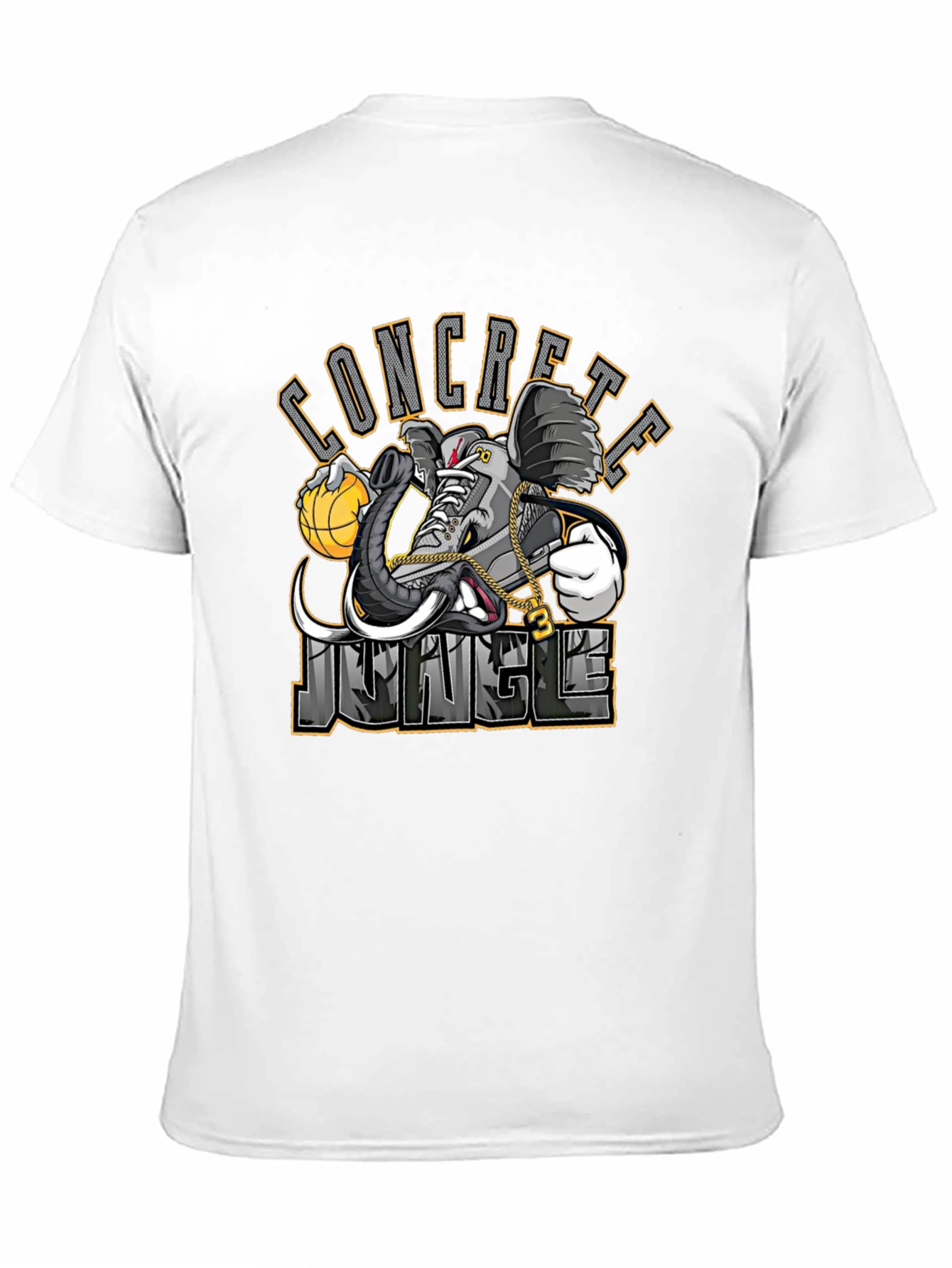 Concrete Jungle Elephant Sneaker Black T-Shirt