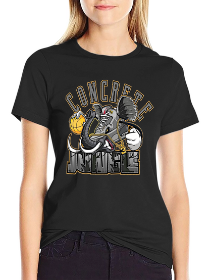 Concrete Jungle Elephant Sneaker Black T-Shirt
