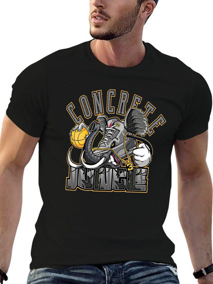 Concrete Jungle Elephant Sneaker Black T-Shirt