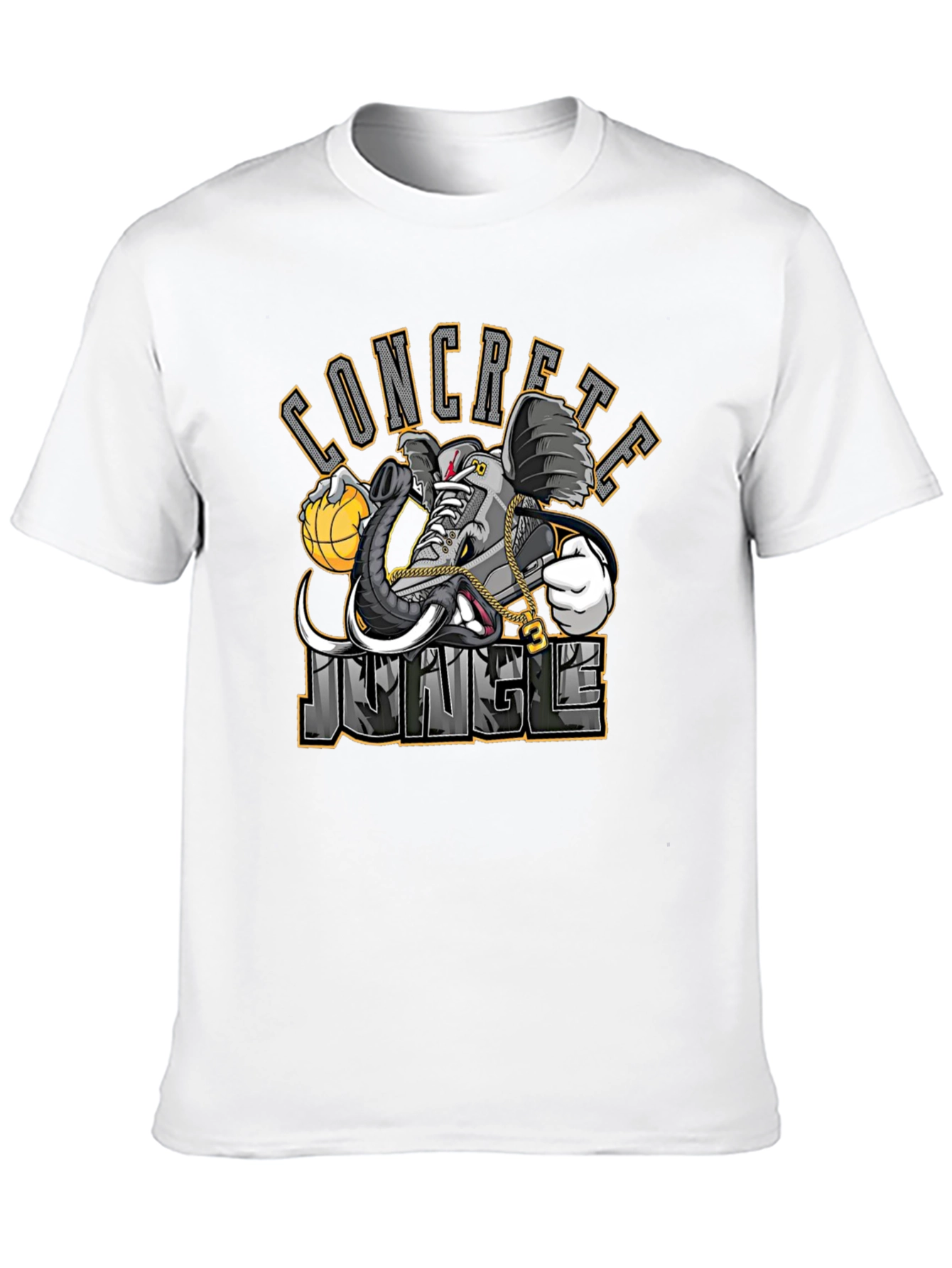 Concrete Jungle Elephant Sneaker Black T-Shirt