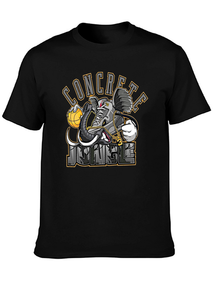 Concrete Jungle Elephant Sneaker Black T-Shirt
