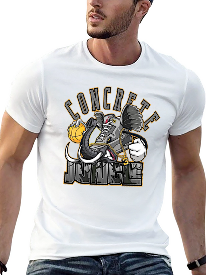 Concrete Jungle Elephant Sneaker Black T-Shirt