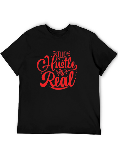 The Hustle is Real Black Graphic Tee