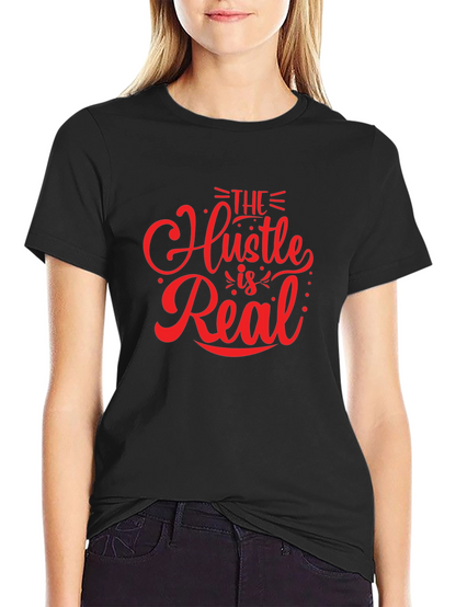 The Hustle is Real Black Graphic Tee