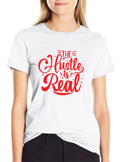 The Hustle is Real Black Graphic Tee