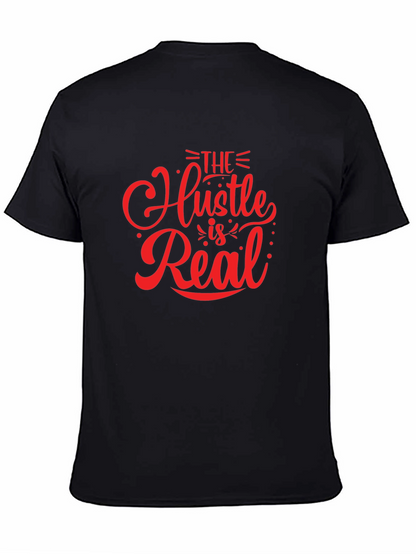 The Hustle is Real Black Graphic Tee