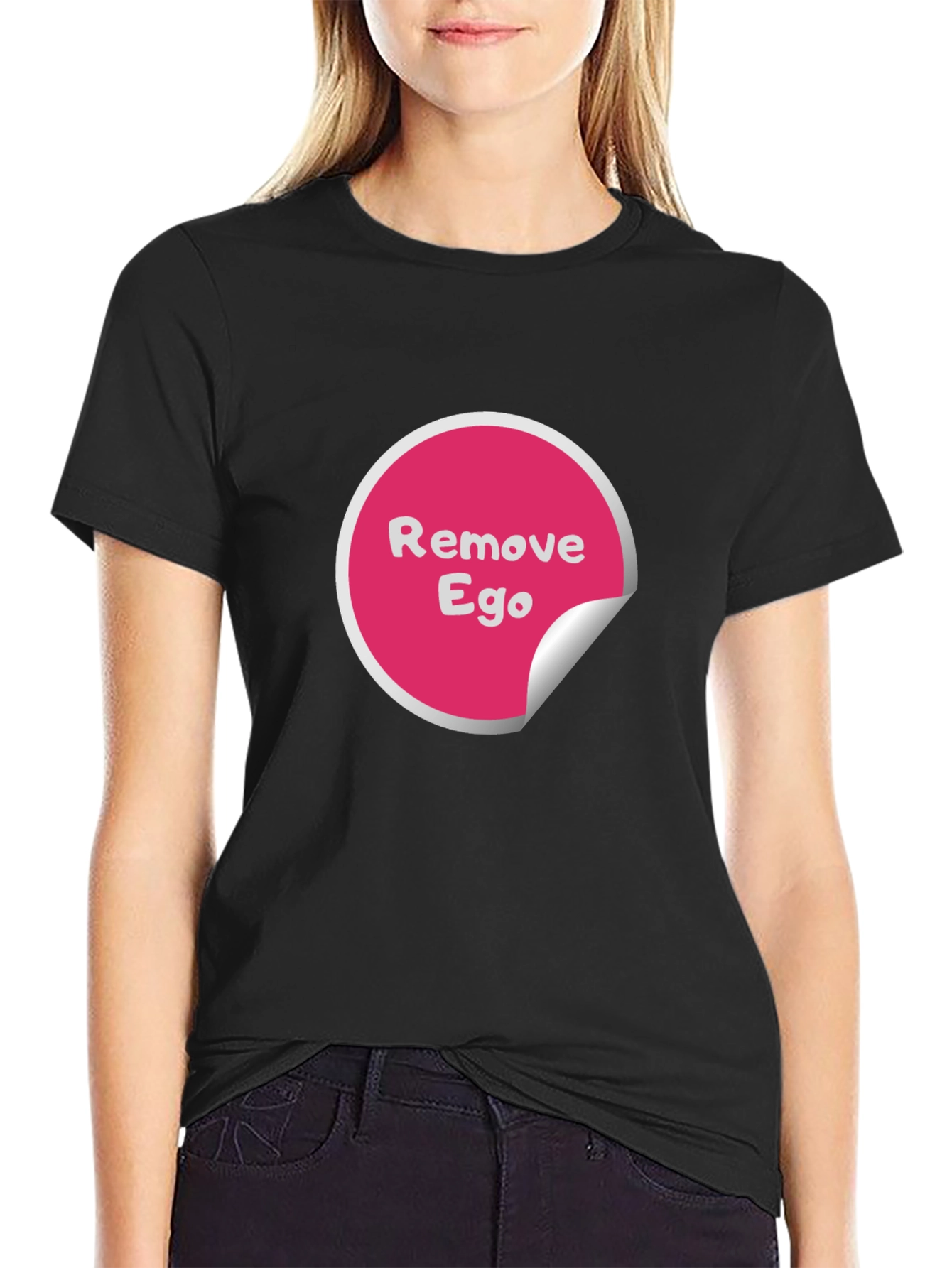 Remove Ego Black Tee - Awareness & Style