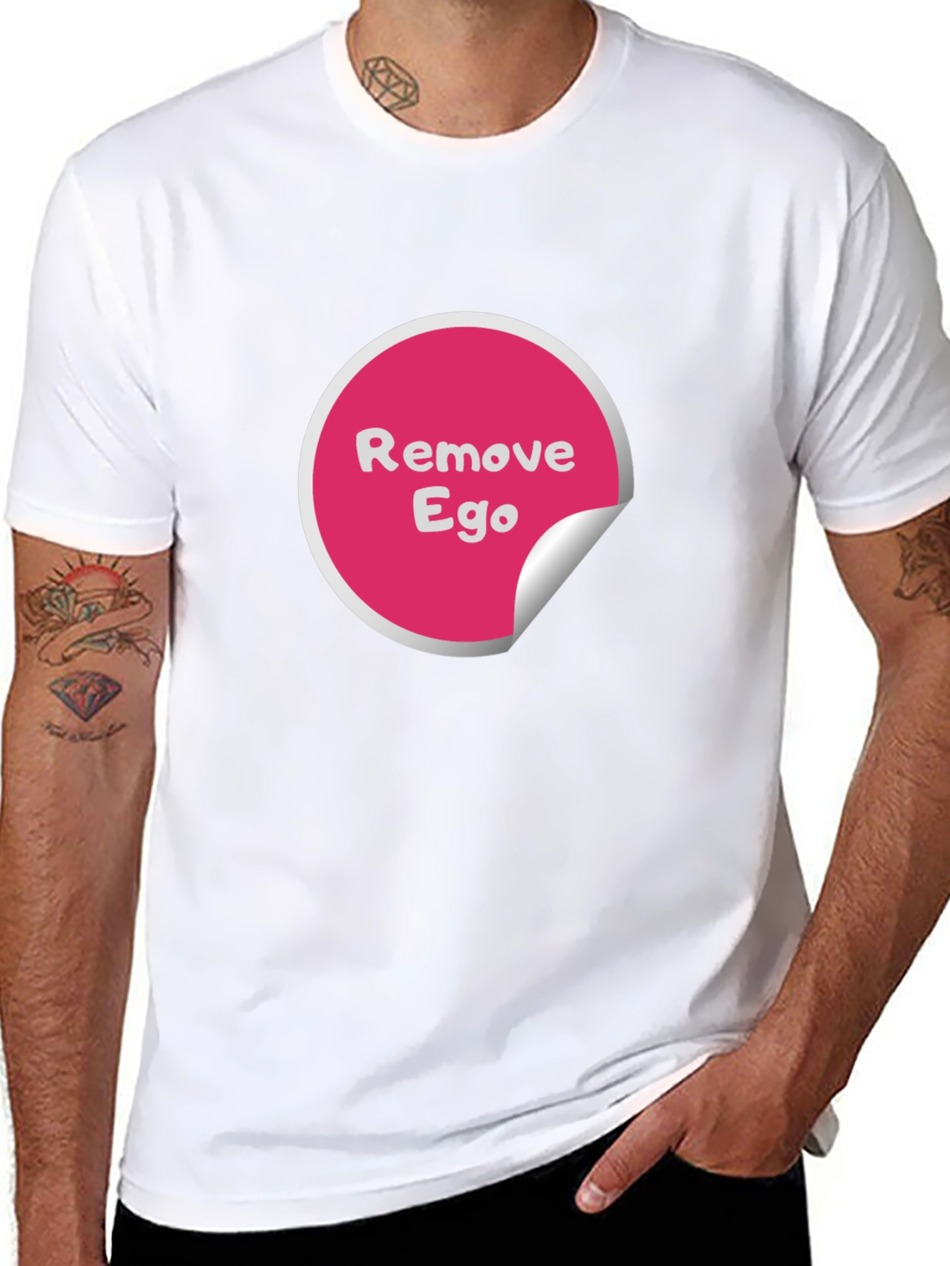 Remove Ego Black Tee - Awareness & Style