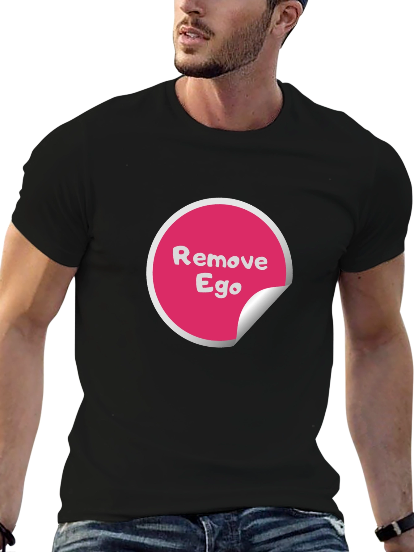 Remove Ego Black Tee - Awareness & Style