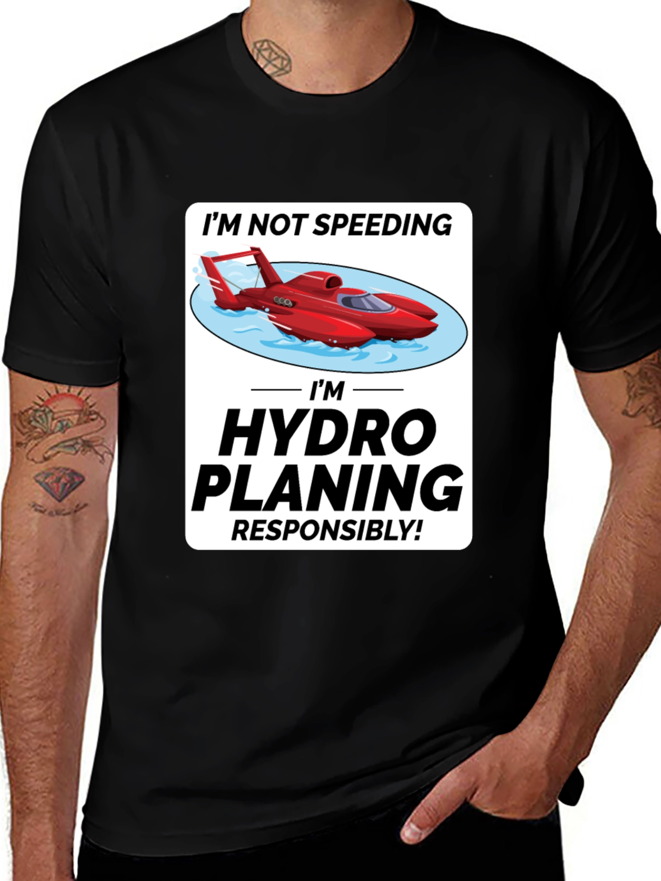Im Hydro Planing Responsibly Funny Boat T-Shirt