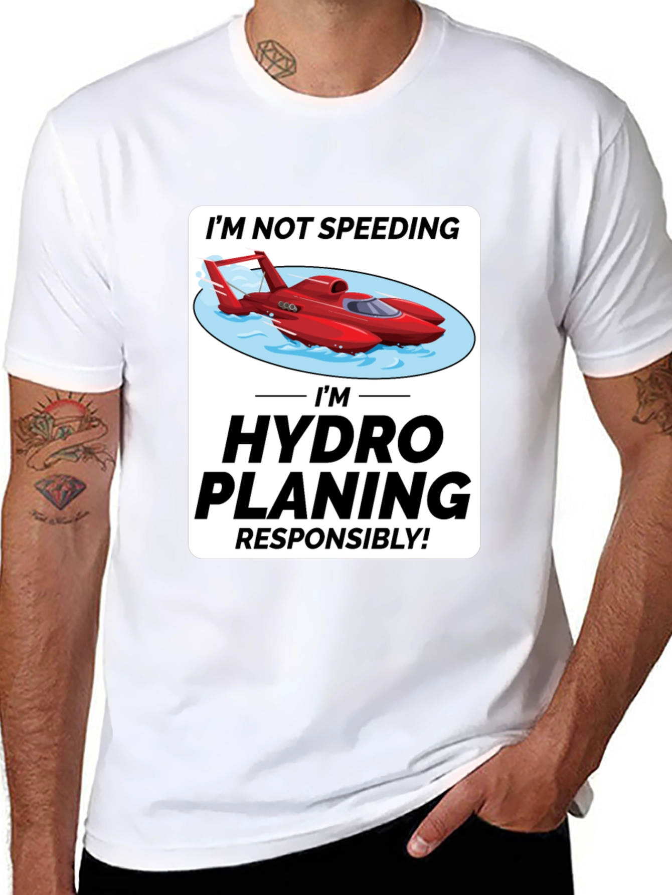 Im Hydro Planing Responsibly Funny Boat T-Shirt