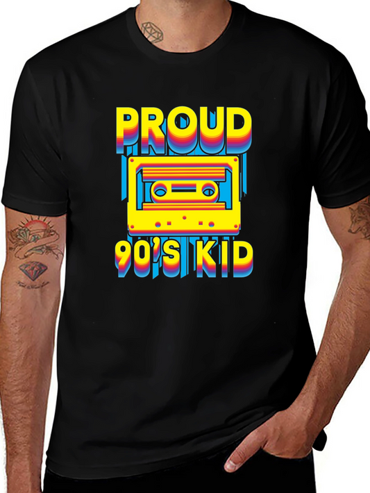 Proud 90s Kid Cassette Tape Graphic T-Shirt