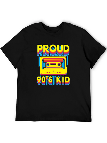 Proud 90s Kid Cassette Tape Graphic T-Shirt