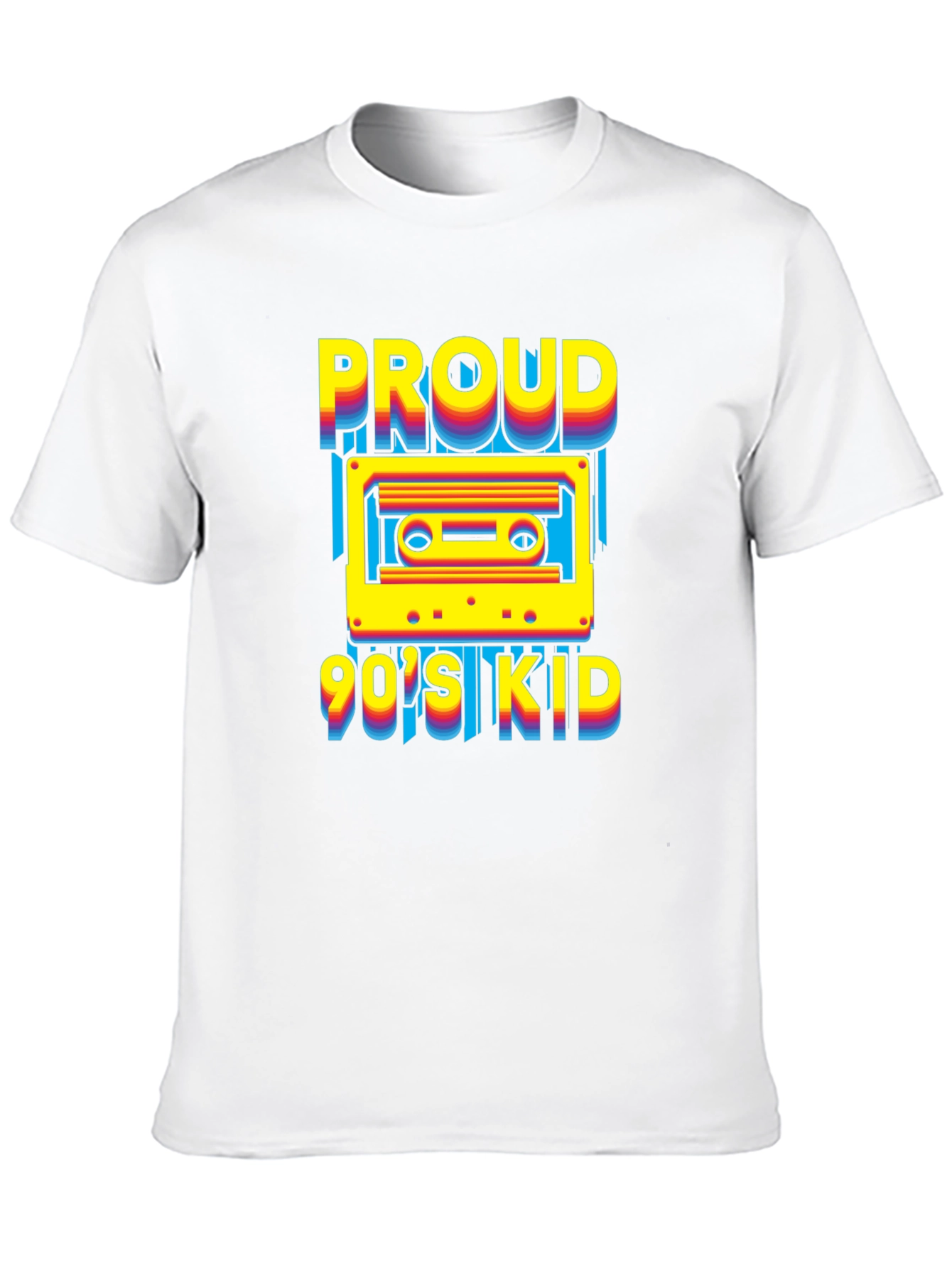 Proud 90s Kid Cassette Tape Graphic T-Shirt