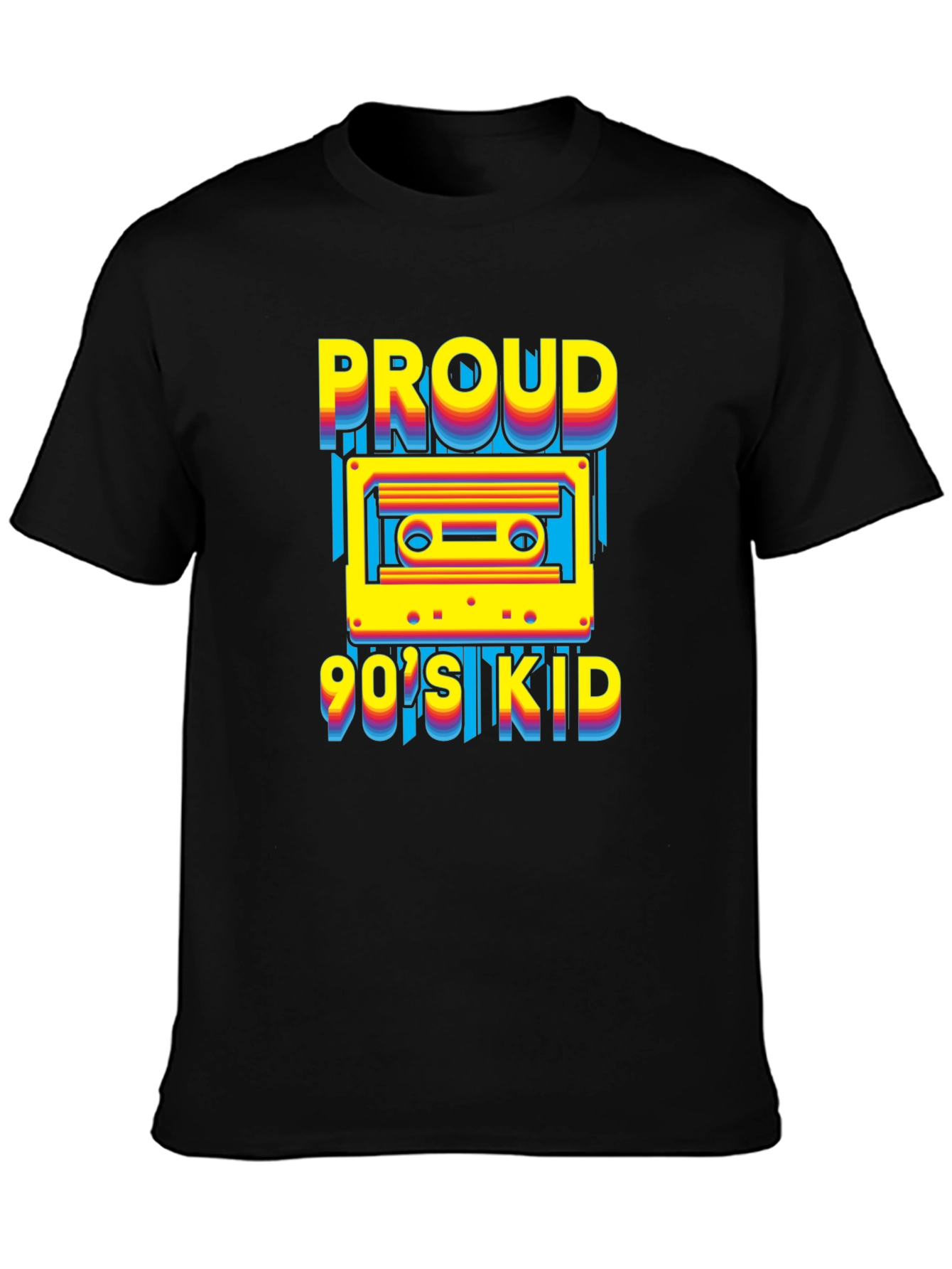 Proud 90s Kid Cassette Tape Graphic T-Shirt