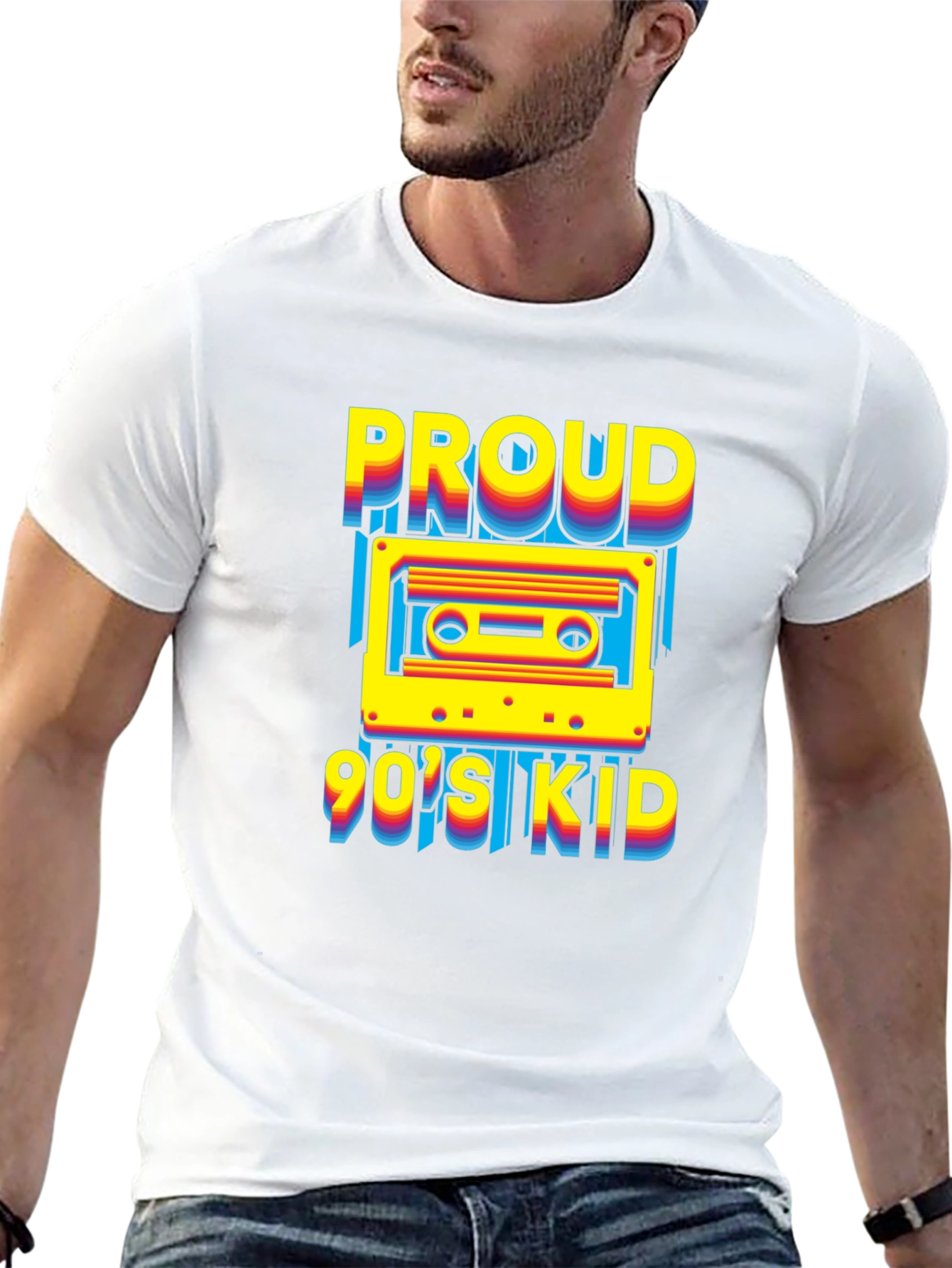 Proud 90s Kid Cassette Tape Graphic T-Shirt