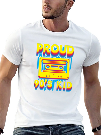 Proud 90s Kid Cassette Tape Graphic T-Shirt